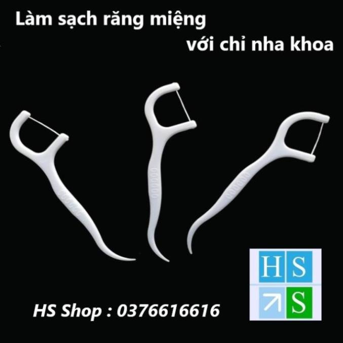 ( Bịch 50 cái ) Tăm kẽ chỉ nha khoa OKAMURA (Hàng xuất Nhật Bản) - HS Shop Thủ Đức