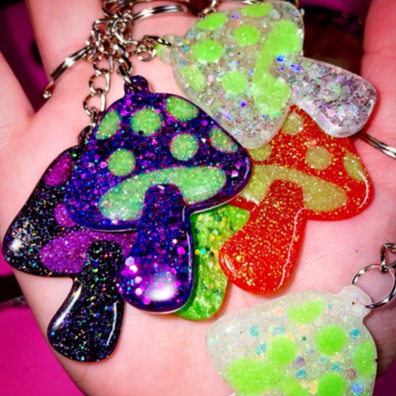 Khuôn Silicone Hình Nấm Làm Khuyên Tai DIY Độc Đáo Thời Trang Cho Nữ