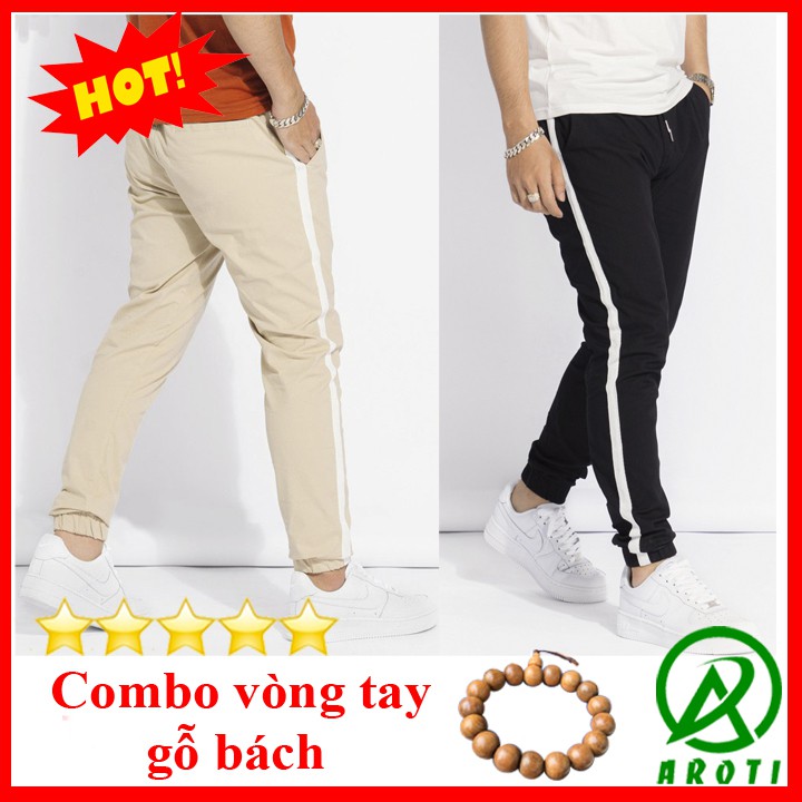 Quần Jogger Nam AROTI Form Slim Fit Vải Kaki Cao Cấp Mềm Mịn, Co Giãn Tốt Dáng Hàn Thể Thao Nhiều Màu- Đủ Size Qk43+GB