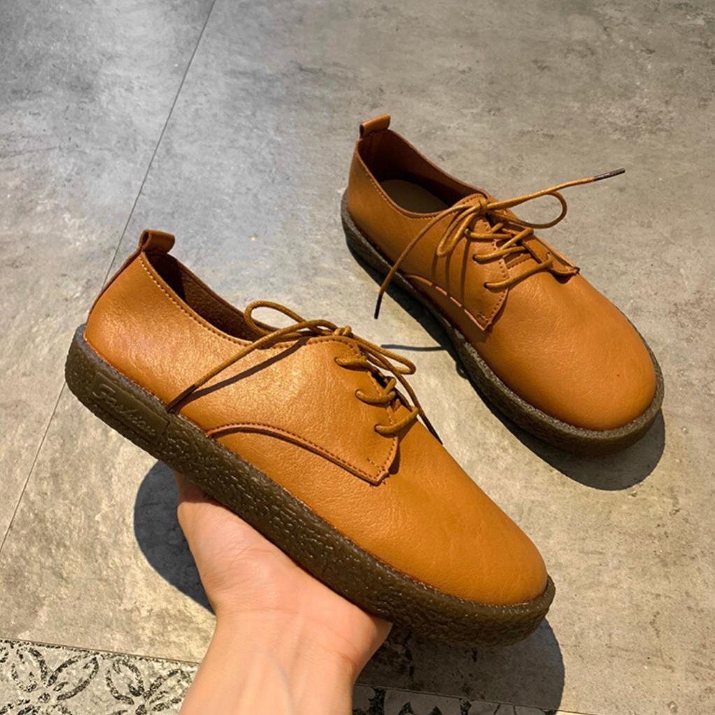 Giày Nữ Oxford Mọi Cột Dây Da Mềm Êm Chân T32 - Mery Shoes | BigBuy360 - bigbuy360.vn