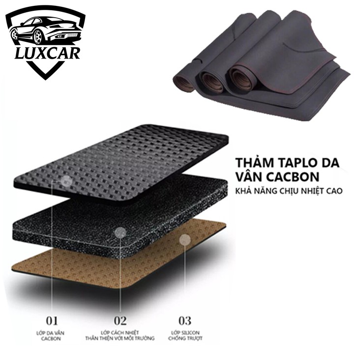 Thảm Taplo Da Carbon PEUGEOT 5008- Chống nóng, bảo vệ Taplo LUXCAR