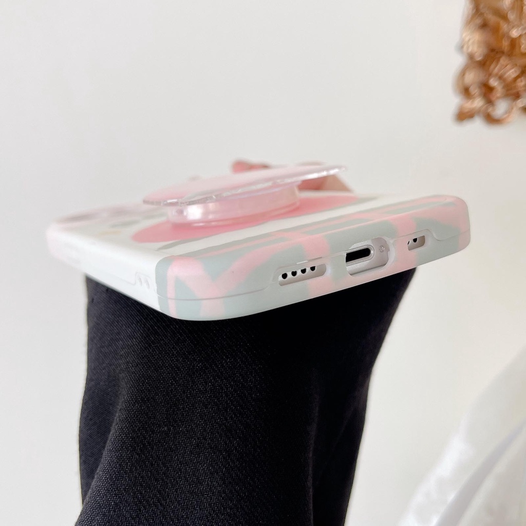 Ốp Điện Thoại Bóng Thời Trang Có Tay Cầm Cho iPhone 13 11 12 Pro Max XR XS