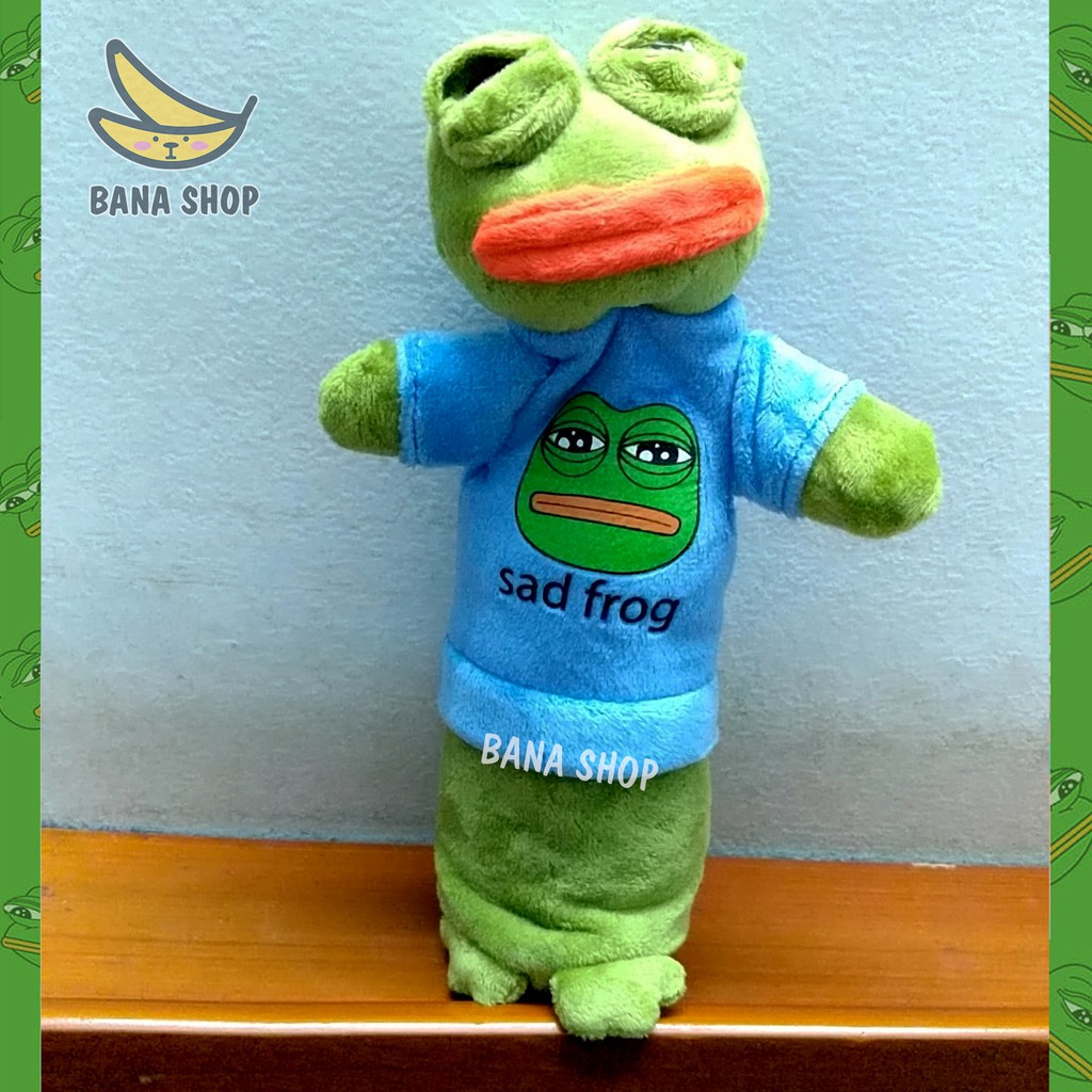 Hộp bút bóp viết vải nhồi bông ếch xanh pepe frog siêu bựa chuẩn vozer