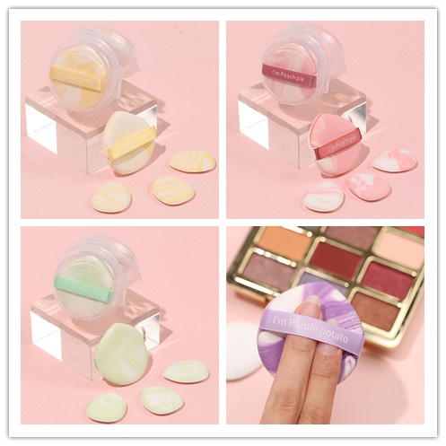 Set 4 Mút Trang Điểm Hai Màu Sắc Dành Cho Ngón Tay Ướt Và Khô