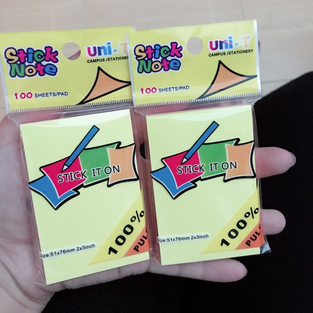 Giấy Note Màu Dạ Quang 3x2
