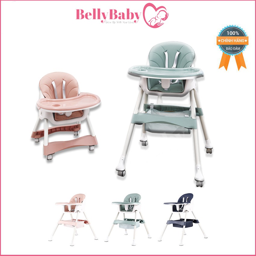 [ Có Bánh Xe ] Ghế Ăn Dặm BellyBaby BB 105 / Ghế Ăn Dặm BB102 - Ghế Ăn Dặm Đa Năng - Nhập Khẩu Chính Hãng,