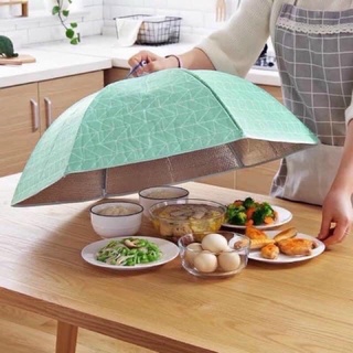 Lồng bàn chụp thức ăn,Lồng bàn giữ nhiệt gấp gọn 6 cạnh to hình ô , lồng bàn đa năng