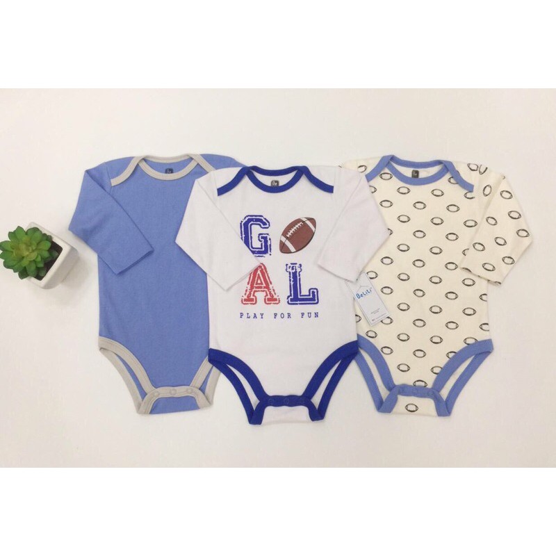 Set 03 body chip dài tay cho bé (ib chọn mẫu)