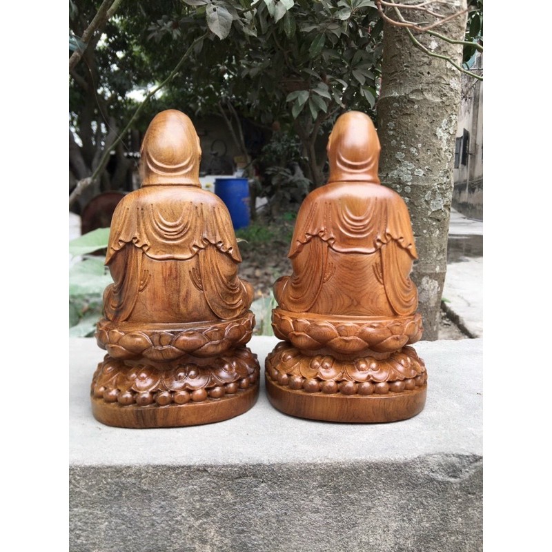 Mua1Tặng1 - Tượng Phật Bà Quan Âm, Phật Bà Trang Trí ô tô, bàn làm việc.KT:15 x9 x9 cm -Tặng vòng gỗ 40k
