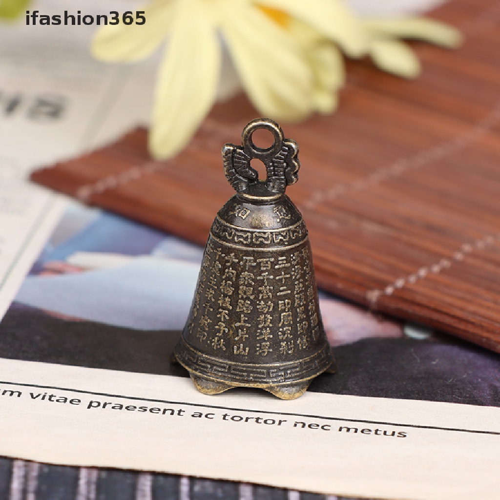 [ifashion365] Antique Bell Chinese Mini Sculpture Pray Guanyin Buddha Bell Shui Feng Bell VN