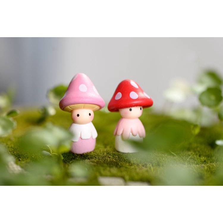 [FreeShip] Tiểu cảnh mini ❤️ Búp bê nấm đáng yêu trang trí tiểu cảnh, terrarium, trang trí nhà cửa