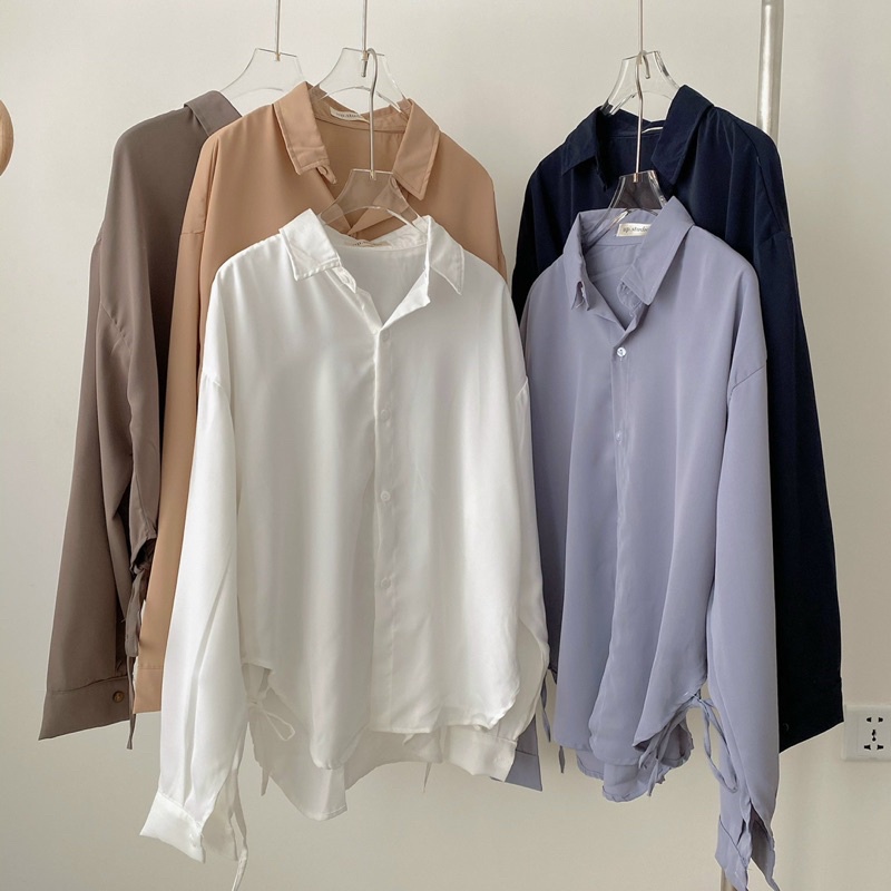 ÁO SƠ MI XẺ VẠT BUỘC NƠ ASMXVN