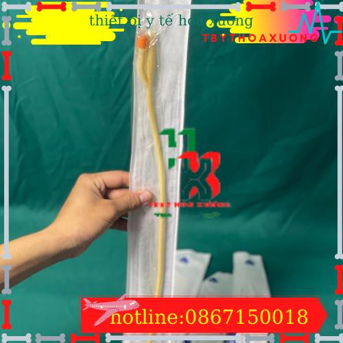 HỘP 10 DÂY THÔNG TIỂU 2 NHÁNH FOLEY CATHETER 12Fr, 14Fr, 16Fr, 18Fr, 20Fr, 22Fr,24Fr