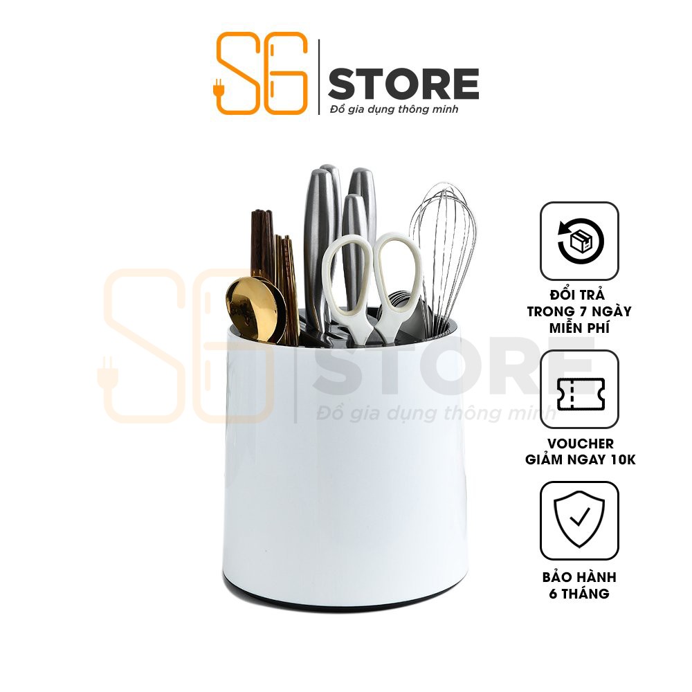 Kệ để đồ đựng dao đũa thìa S6 thông minh giá để đồ có khay chứa nước an toàn tiện lợi kệ treo đồ nhà bếp