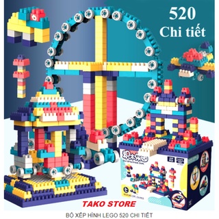Đồ Chơi Lắp Ráp Xếp Hình 520 Chi Tiết - Bộ Lego 520 Chi Tiết Cho Bé Chơi Phát Triển Trí Tuệ