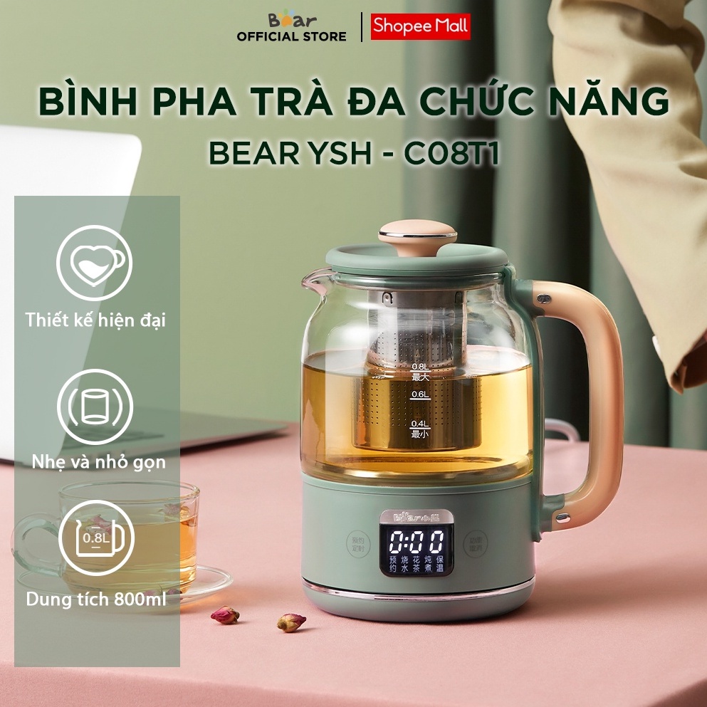 Bình pha trà Bear YSH-C08T1 - Hàng chính hãng