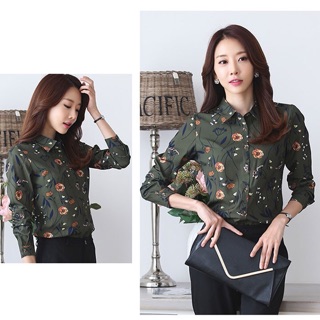 Áo sơ mi công sở hoa ly ly size m l