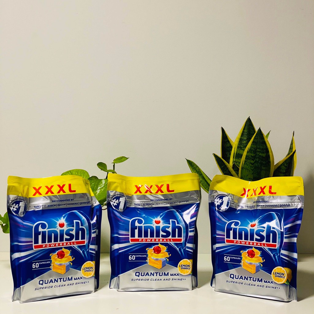 Muối rửa bát finish 4kg, 1,2kg, dùng cho máy rửa bát