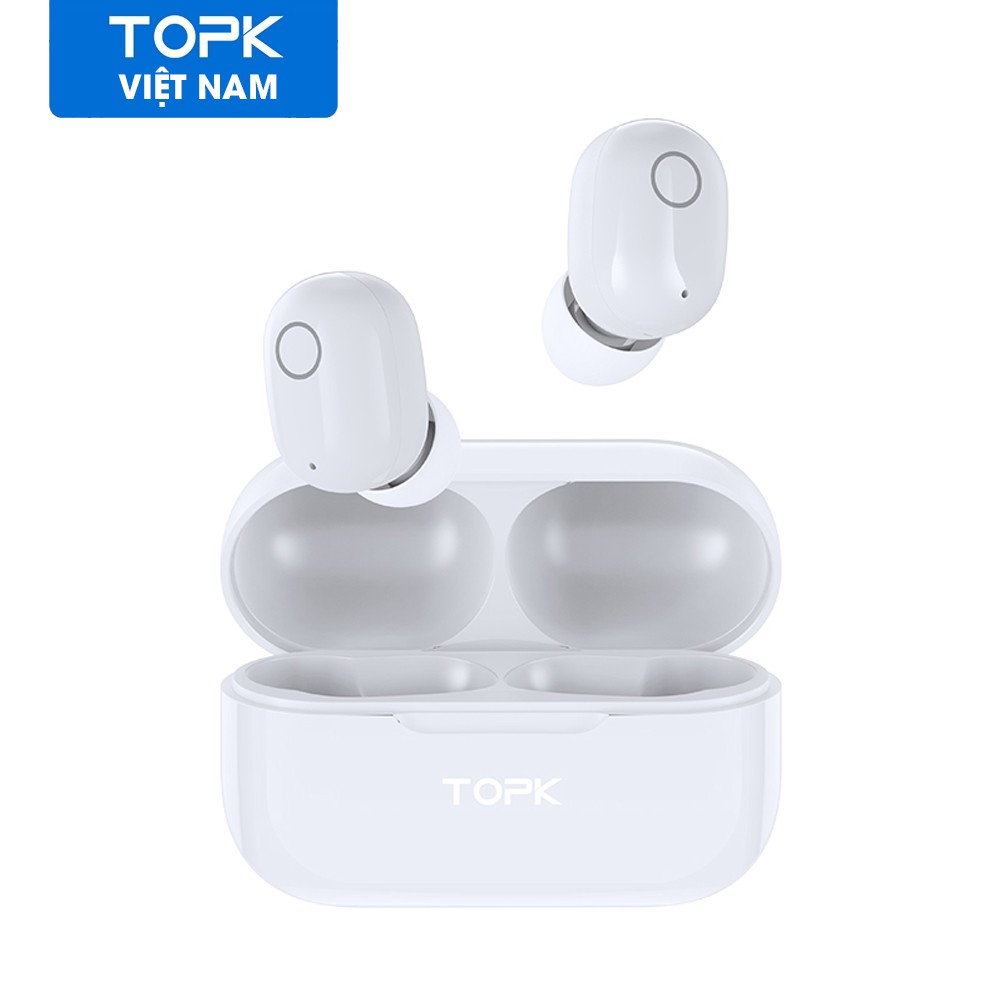 Tai Nghe Không Dây TOPK T12 Mini Hỗ Trợ Bluetooth Âm Thanh Trầm Nổi Tích Hợp Mic Cho IPhone Huawei Xiaomi