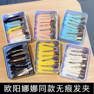 Bộ 10 Kẹp Tóc Mái Nhiều Màu Sắc Thiết Kế Đơn Giản Phong Cách Hàn Quốc Dành Cho Học Sinh