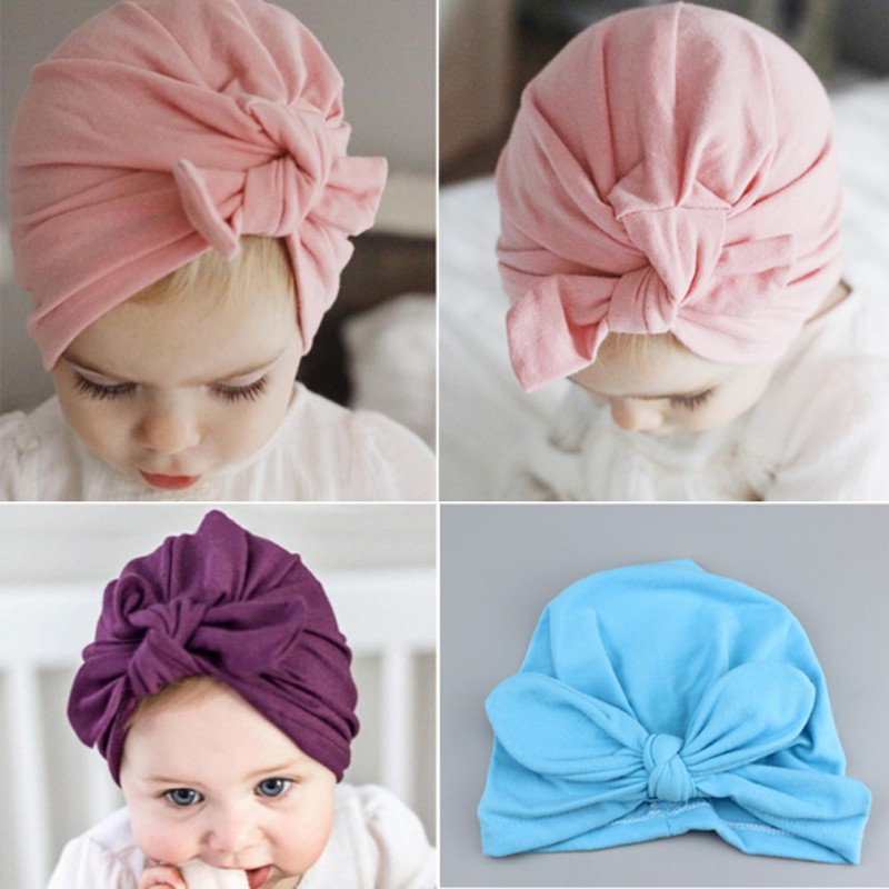 Mũ turban cho bé gái 9 màu để lựa chọn Chất lượng tốt