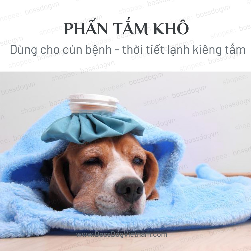 Phấn tắm khô chó mèo - Hút ẩm, giảm bết lông, khử hôi | BossDog