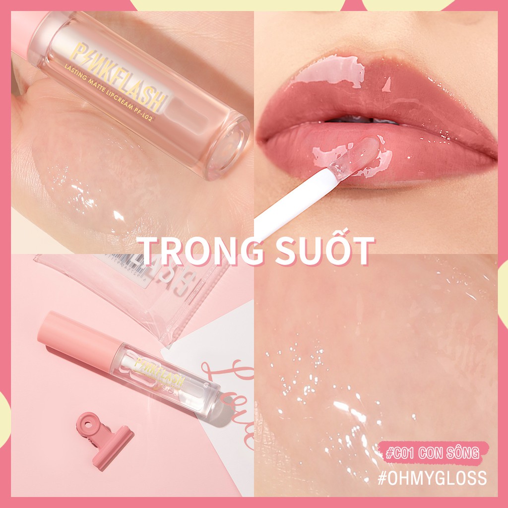 Set Of 4 Pinkflash Lip Gloss Moisturizes And Brightens Lips