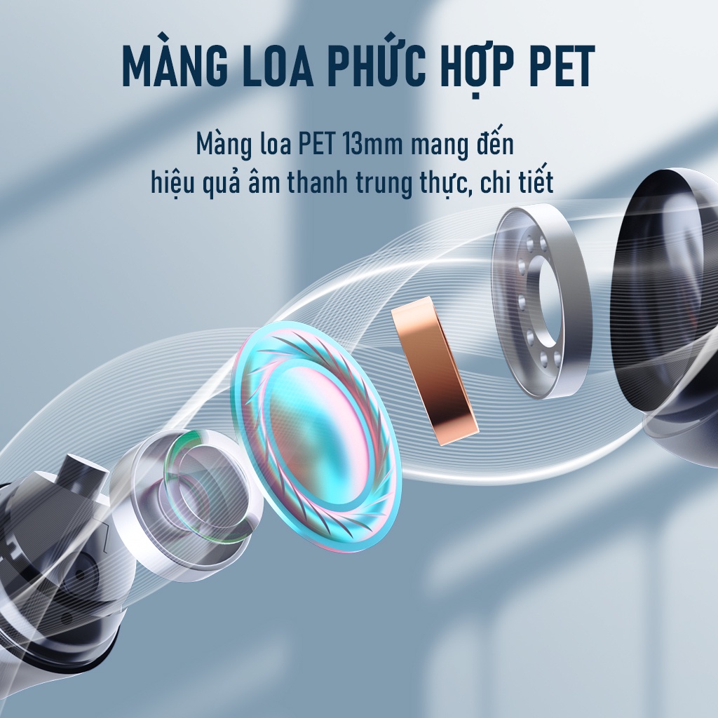 Tai Nghe Bluetooth ROBOT Airbuds T30 Thiết Kế In-Ear Chống Nước Cảm Ứng Thông Minh Bảo Hành Chính Hãng