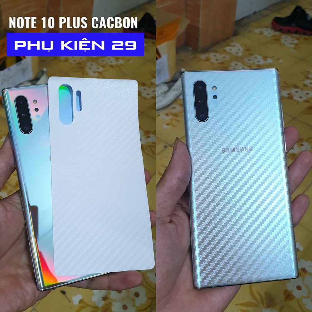 [Samsung Note 7/Note FE/Note 8/Note 9/Note 10/Note 10 Plus/Note 10 Lite] Dán lưng 3D vân Cacbon - Carbon