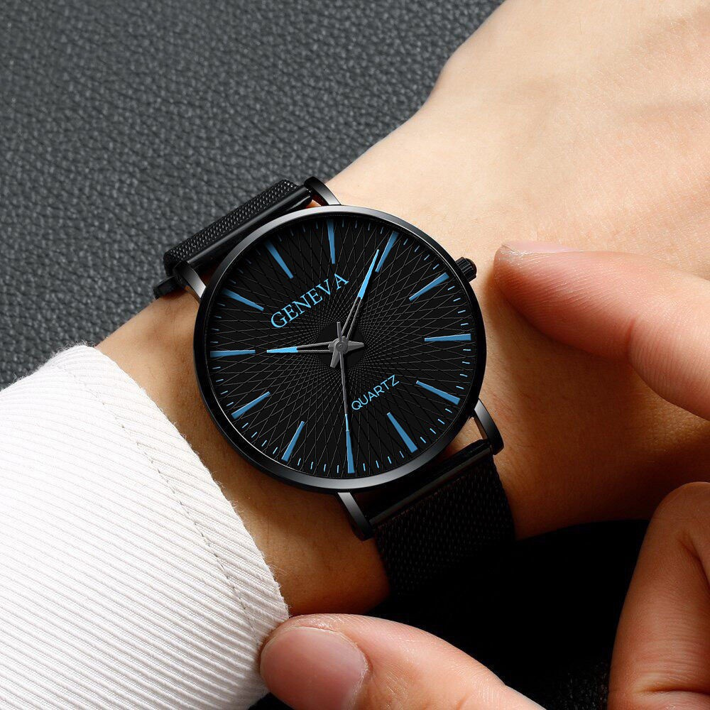 Đồng hồ đeo tay dây thép không gỉ thời trang cho nam | WebRaoVat - webraovat.net.vn