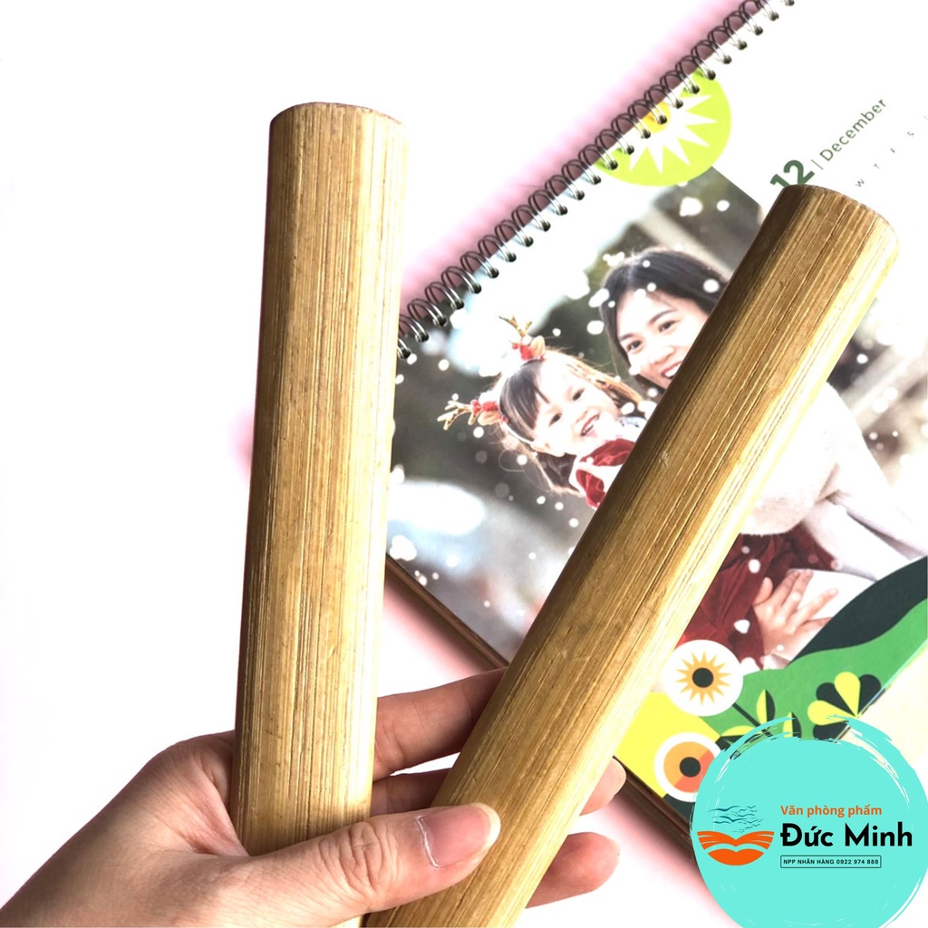 Bộ Thanh Phách học nhạc, thanh tre tự nhiên, cầm tay chắc chắn - vpp Diệp Lạc