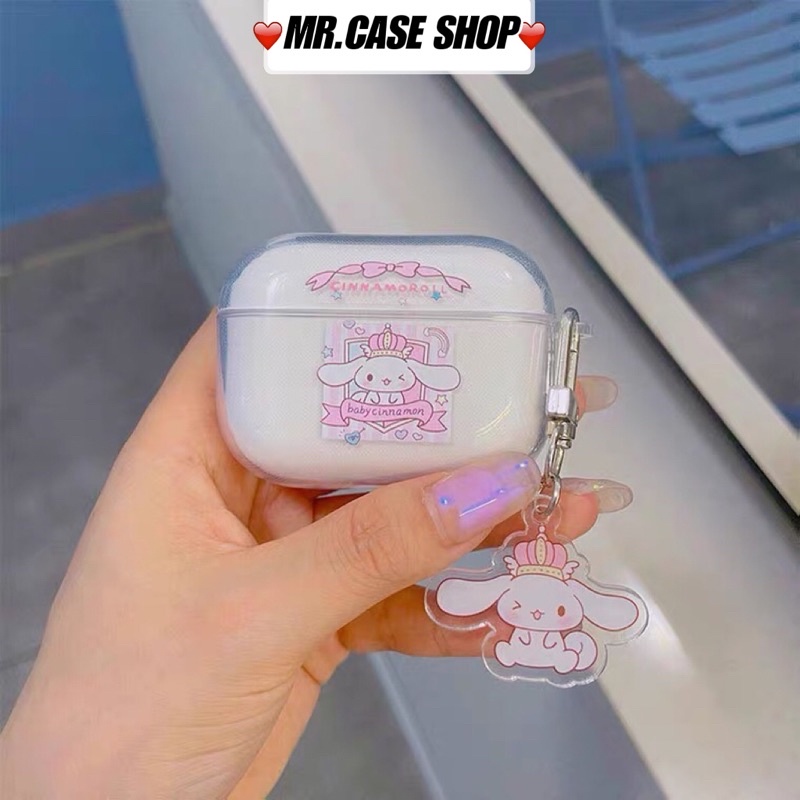 Case Airpods 1/2 /Pro Vỏ Ốp Tai Nghe Hình Thỏ Xanh Và Thỏ Hồng Kèm Móc - Mr.Case AirPods