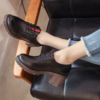 Giày cao gót mũi tròn phong cách Hàn Quốc mới 2019 thời trang cho nữ 