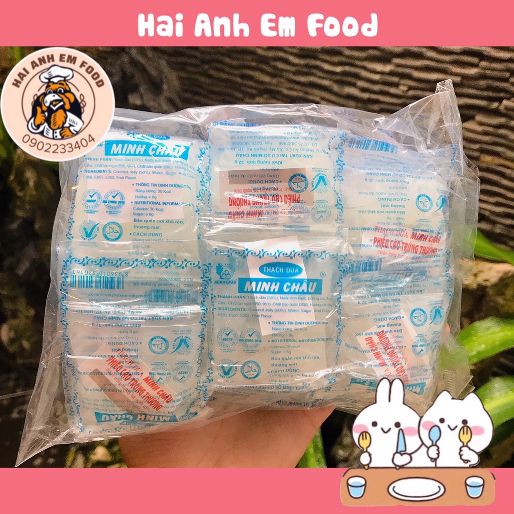 Bịch Sỉ Thạch Dừa Minh Châu Thạch Rau Câu Hương Vị Tuổi Thơ [22 gói/1 bịch]