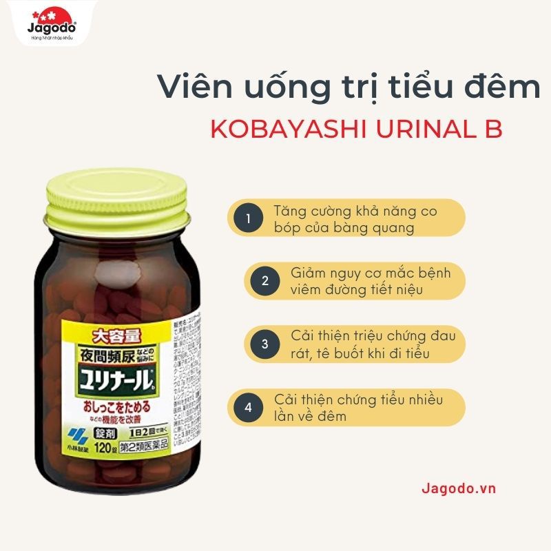 Viên Uống Giảm Tiểu Đêm Urinal Kobayshi Nhật Bản