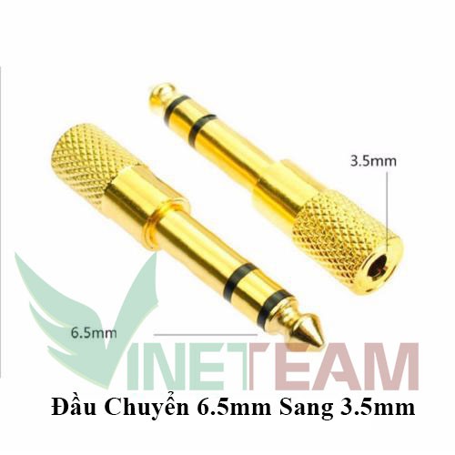 Jack chuyển tín hiệu cổng loa 6.5mm dương ra 3.5mm âm - Đầu chuyển cổng 6.5 sang 3.5mm -dc3125