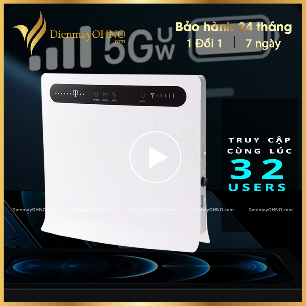 Thiết Bị Phát Modern Wifi 3G 4G LTE (Kèm 2 Anten) Huawei B593 Cục Phát Sóng Wifi 2 Râu Siêu Mạnh - OHNO VIỆT NAM