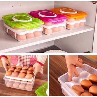 Hộp đựng trứng tiện dụng - hộp đựng trứng gà 2 tầng ct12