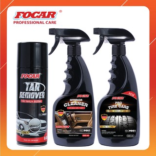 Bộ 3 sản phẩm chăm sóc xe FOCAR (Tẩy nhựa đường, Bóng lốp cao cấp, vệ sinh nội thất)