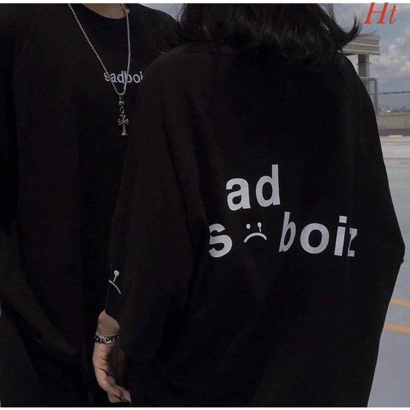 Áo phông cộc tay sad in nổi HT11