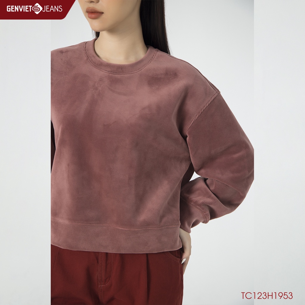 Áo Nhung nữ Oversize GENVIET TC123H1953 | BigBuy360 - bigbuy360.vn