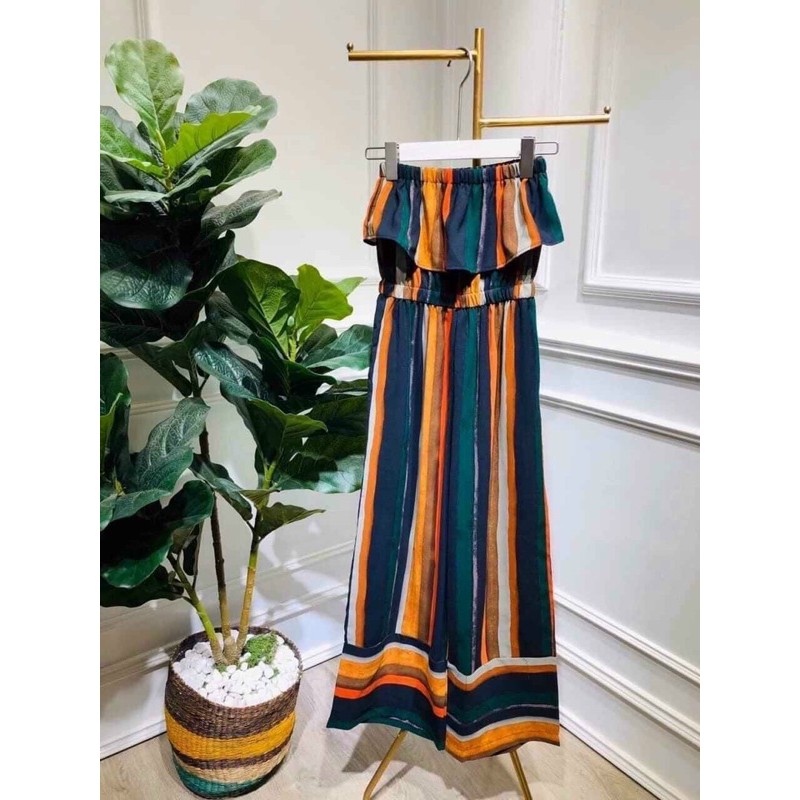 JUMPSUIT CULOTTES SỌC MÀU