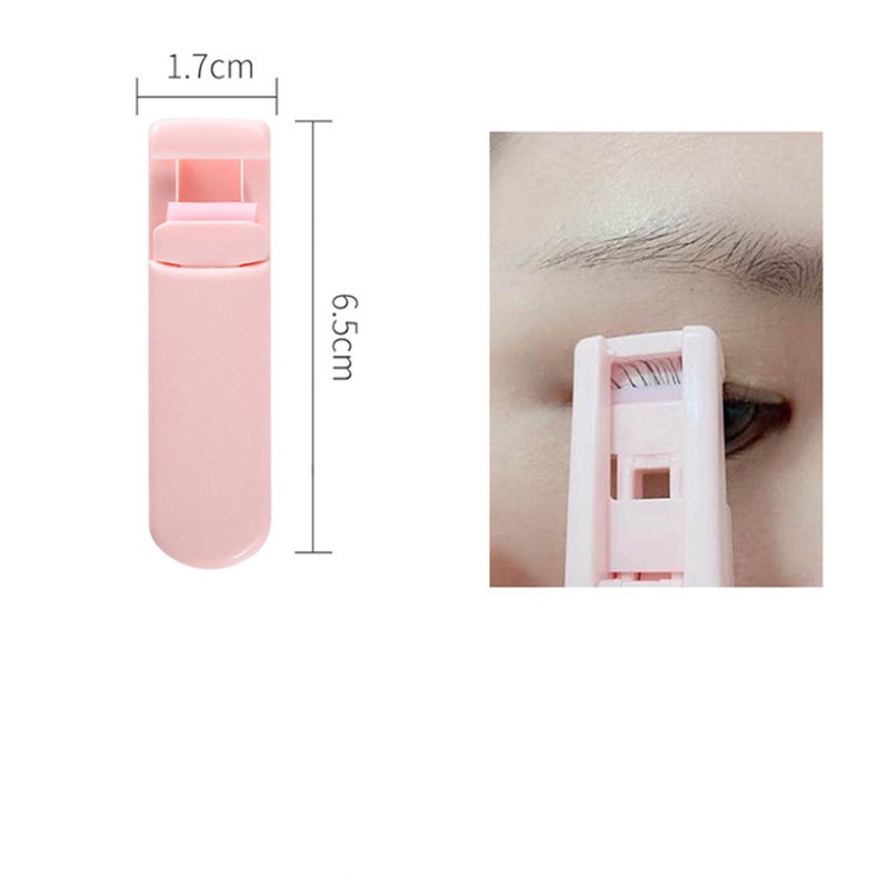Dụng Cụ Uốn Cong Lông Mi Góc Rộng Mini Kèm Đệm Cao Su Thay Thế Tiện Dụng
