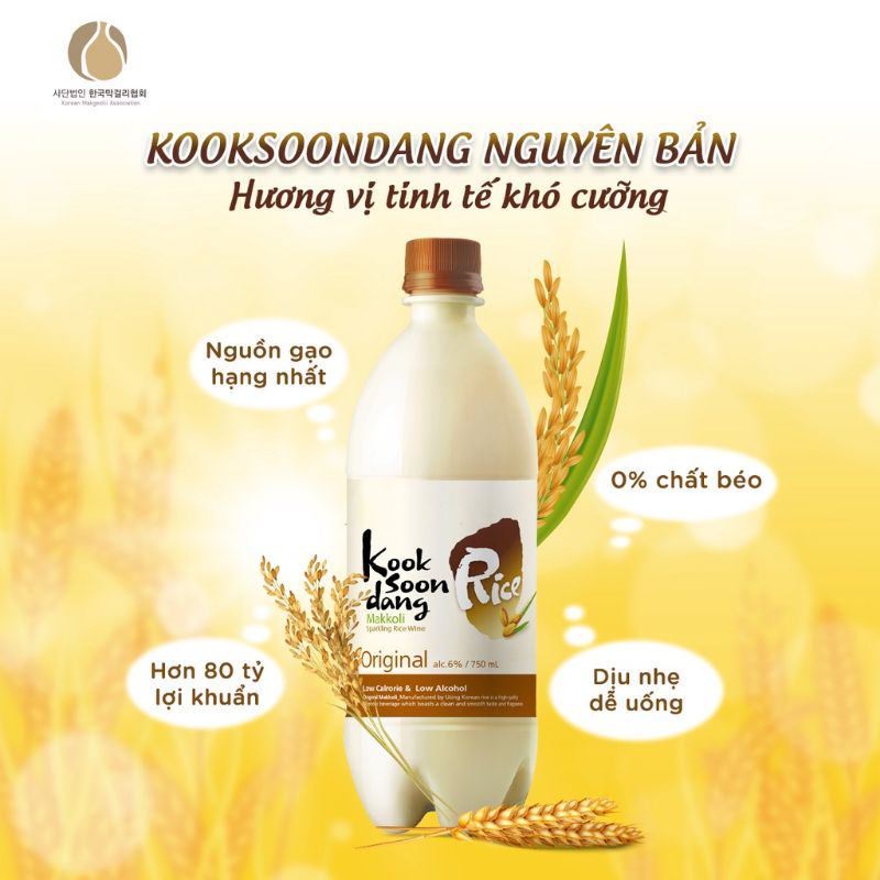 Nước gạo lên men KOOK SOON DANG  Makgeolli truyền thống  - thức uống