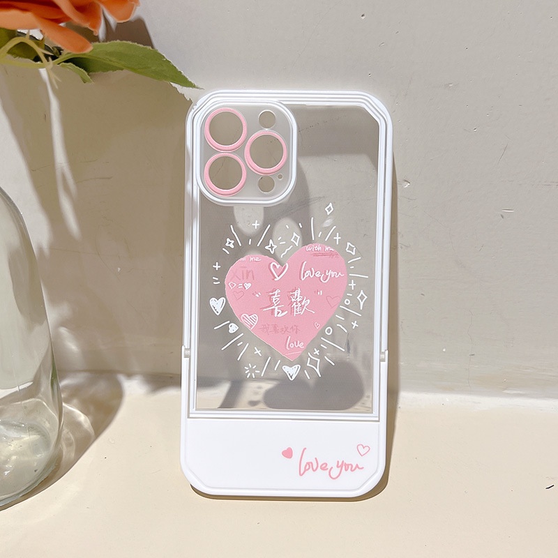 Ốp lưng iphoneỐp Điện Thoại  Kèm Giá Đỡ Tàng Hình Họa Tiết Hoạt Hình Dễ Thương Cho iphone 14 / 13Pro 12 / xs / 6 / 7 / 8PLUSDinuo case