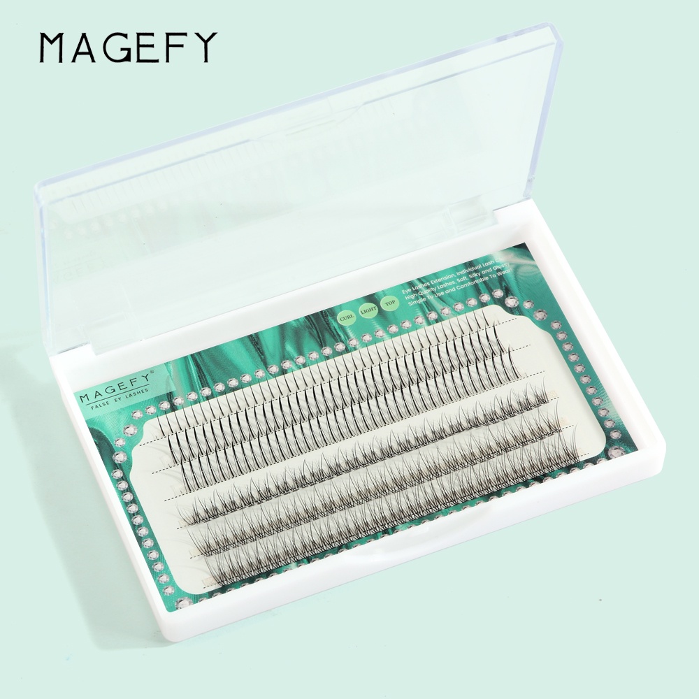 Lông mi giả MAGEFY hỗn hợp 6 hàng nhiều kích cỡ 7-10-11-9-11mm gồm cả trên và dưới
