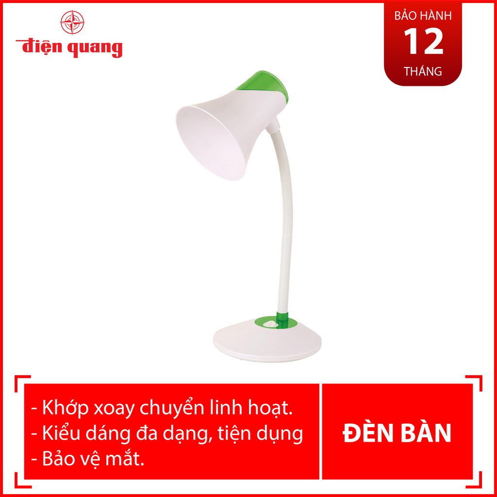 [Mã LIFEHOT1505 giảm 10% đơn 99K] Đèn bàn bảo vệ thị lực Điện Quang ĐQ DKL15 B (bóng led daylight)