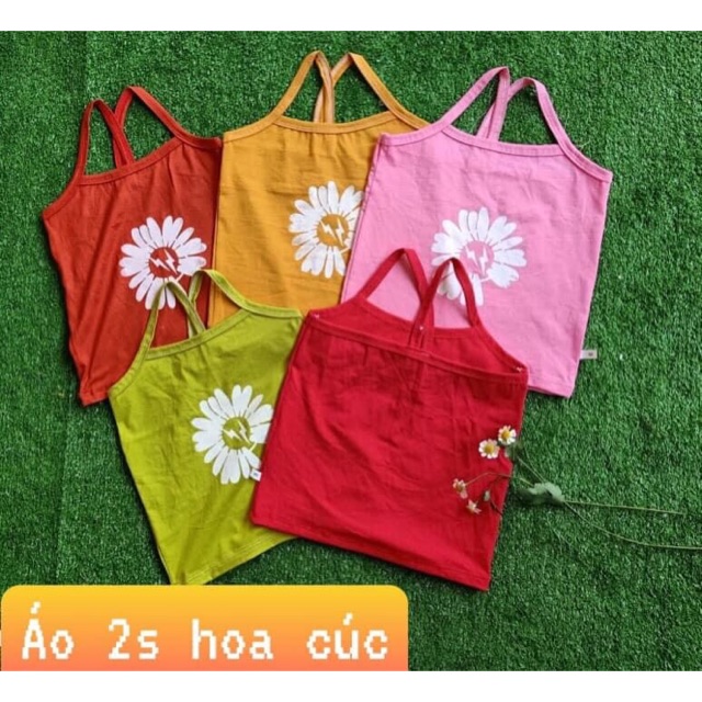 Combo 5 chiếc áo hai dây hoa cúc siêu hot cho bé gái 6-20kg