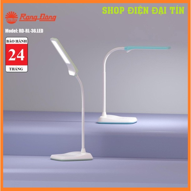 Đèn bàn học LED Cảm ứng Rạng Đông 6W DIM CCT Model: RD-RL-36.LED