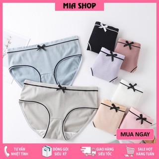 Quần Lót Nữ 💖 FREESHIP 💖 Quần Chíp Cotton Co Dãn Chất Mềm Mịn - Đính Nơ 803